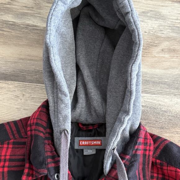 Wrangler Red Black Buffalo Plaid Fleece Shirt Jacket Men’s 3XL Snap Front - Picture 2 of 5